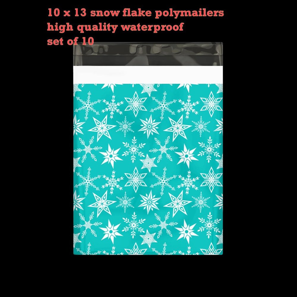 SNOWFLAKE POLYMAILERS 10 X 13 SET OF 10